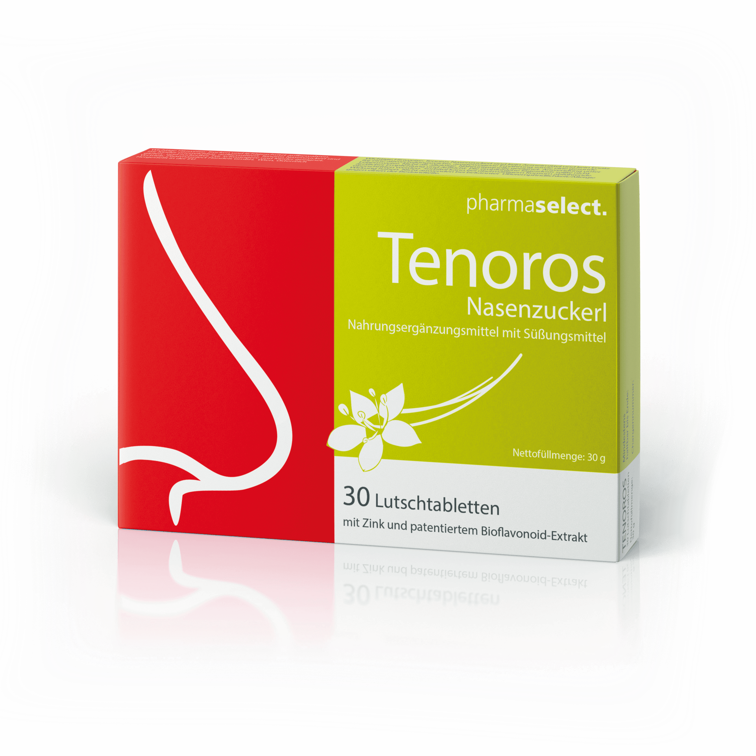 Tenoros Nasenspray mit 30 Lutschtabletten, pharmaselect.de.