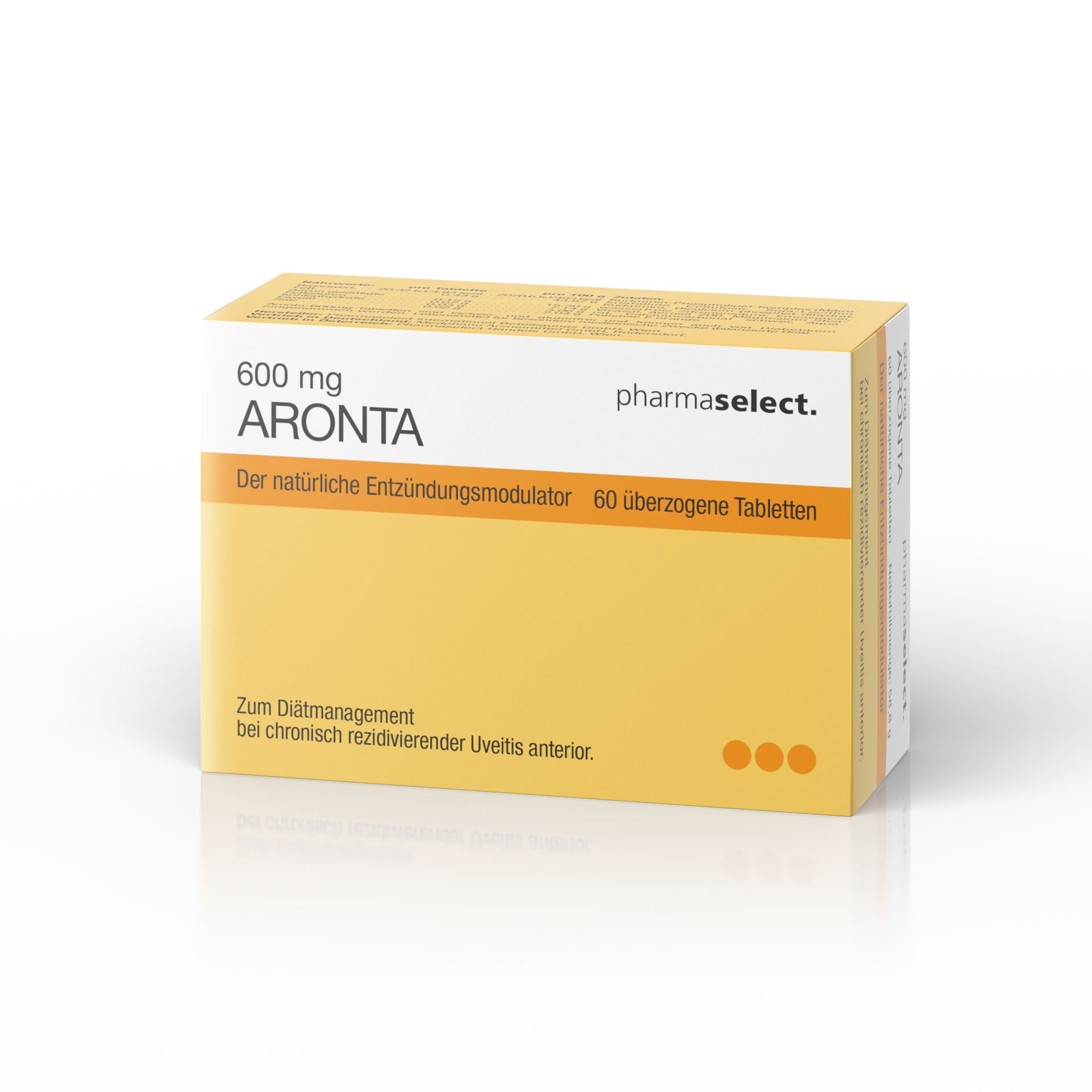 ARONTA Tablettenpackung mit 600 mg, pharmaselect, bei chronischer Uveitis.